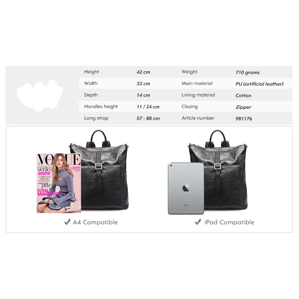 <bold>Fashion Backpack <br>Vegan-Leather