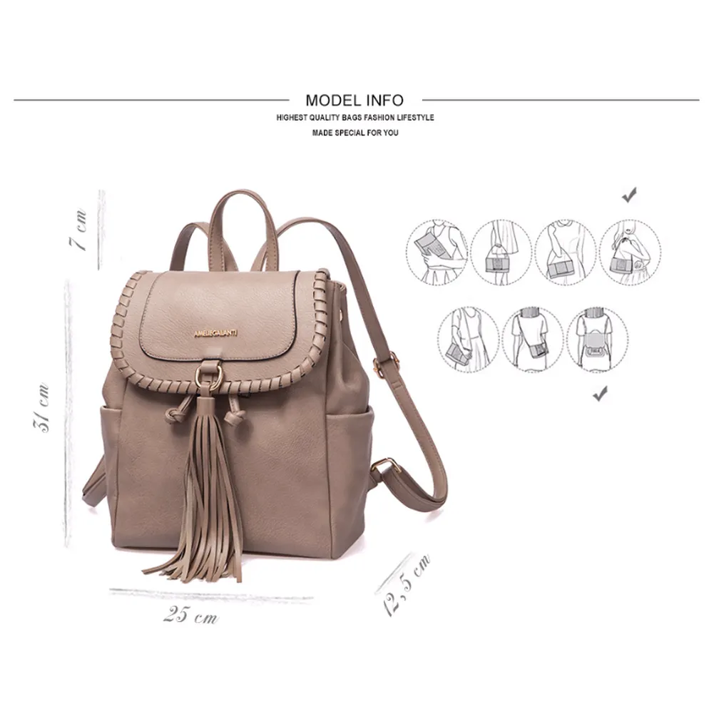 <bold>Fashion Backpack  <br>Vegan-Leather