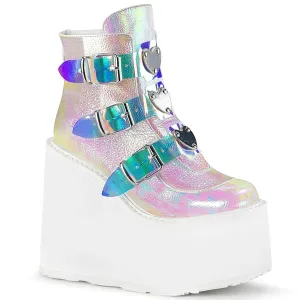 Lustrous Mirage' Iridescent Platform Martin Boots (2 Color Options)