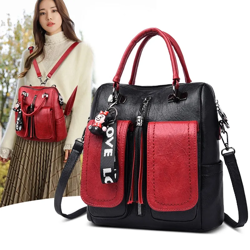 Luxury 3-in-1 Women Vintage Soft Leather Shoulder Bags