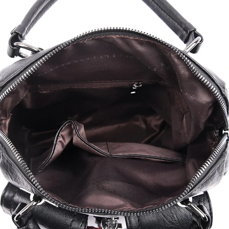 Luxury 3-in-1 Women Vintage Soft Leather Shoulder Bags