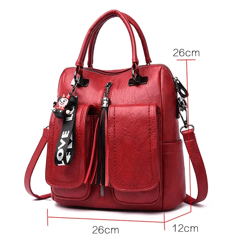 Luxury 3-in-1 Women Vintage Soft Leather Shoulder Bags