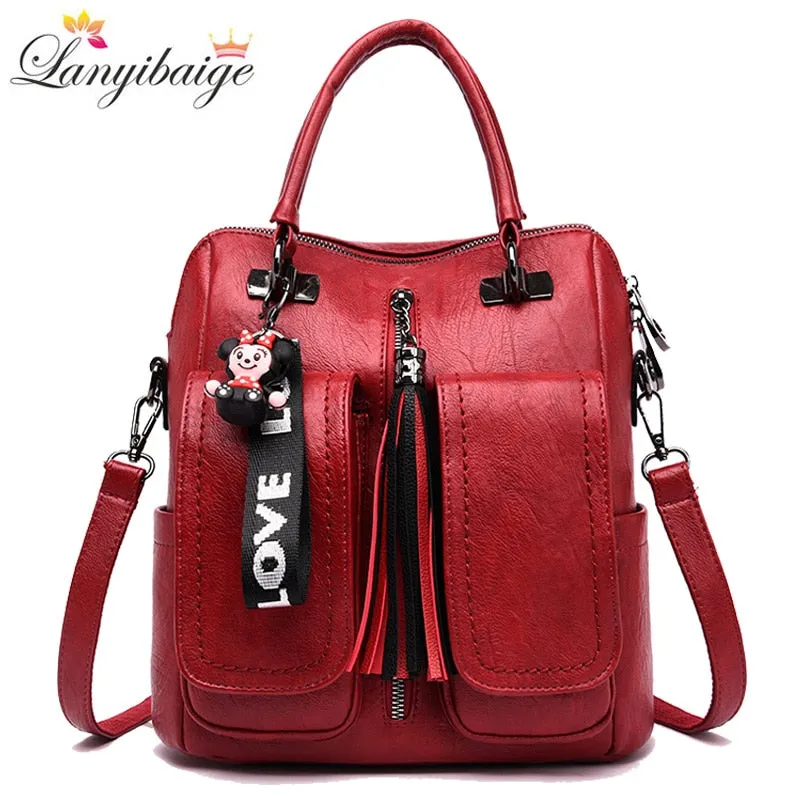 Luxury 3-in-1 Women Vintage Soft Leather Shoulder Bags