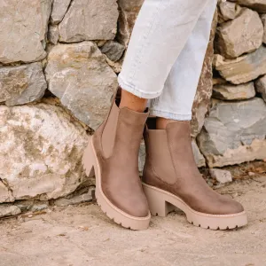 Maple Street Faux Suede Platform Booties-FINAL SALE