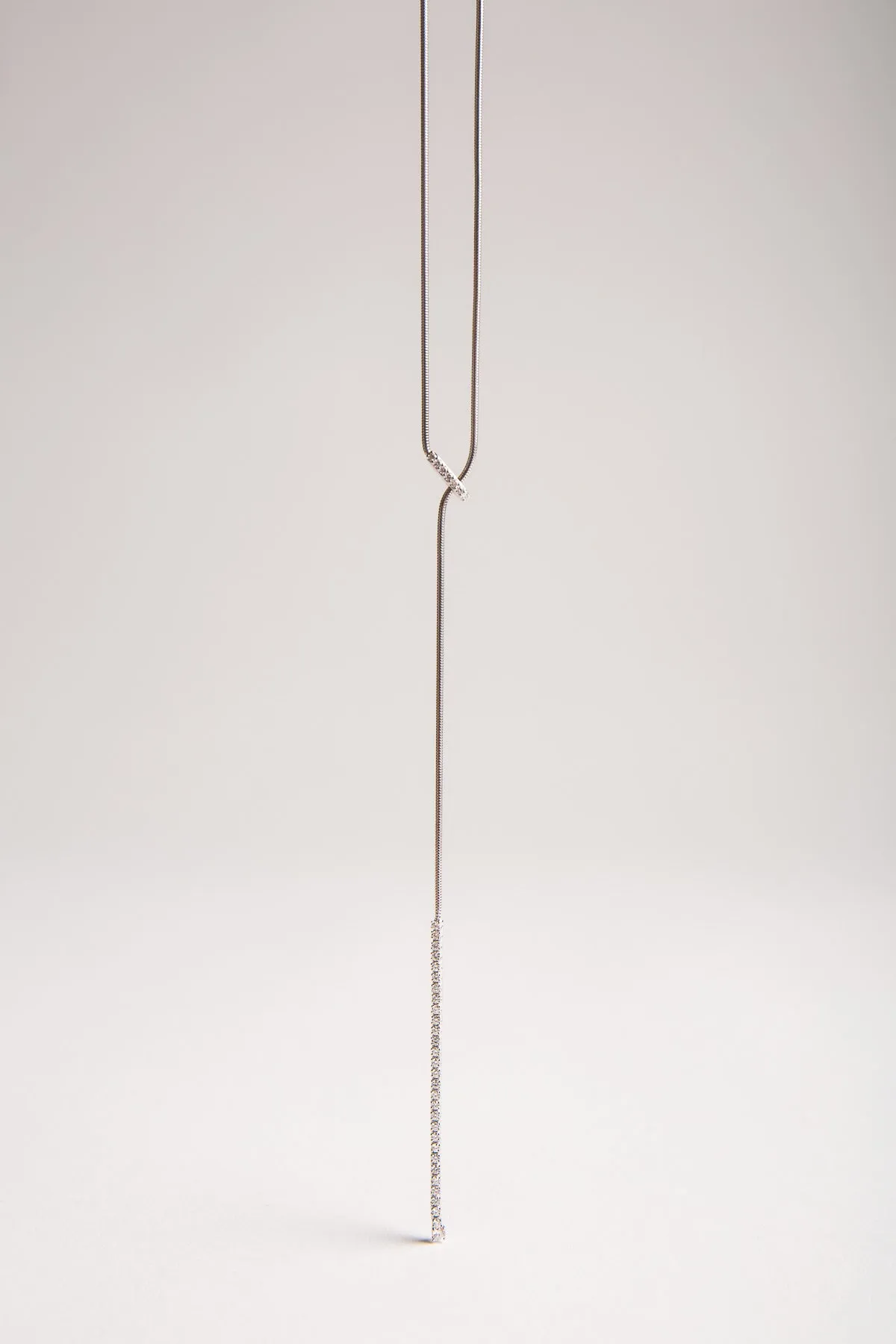 MATTIA CIELO | WHITE GOLD DIAMOND LARIAT NECKLACE