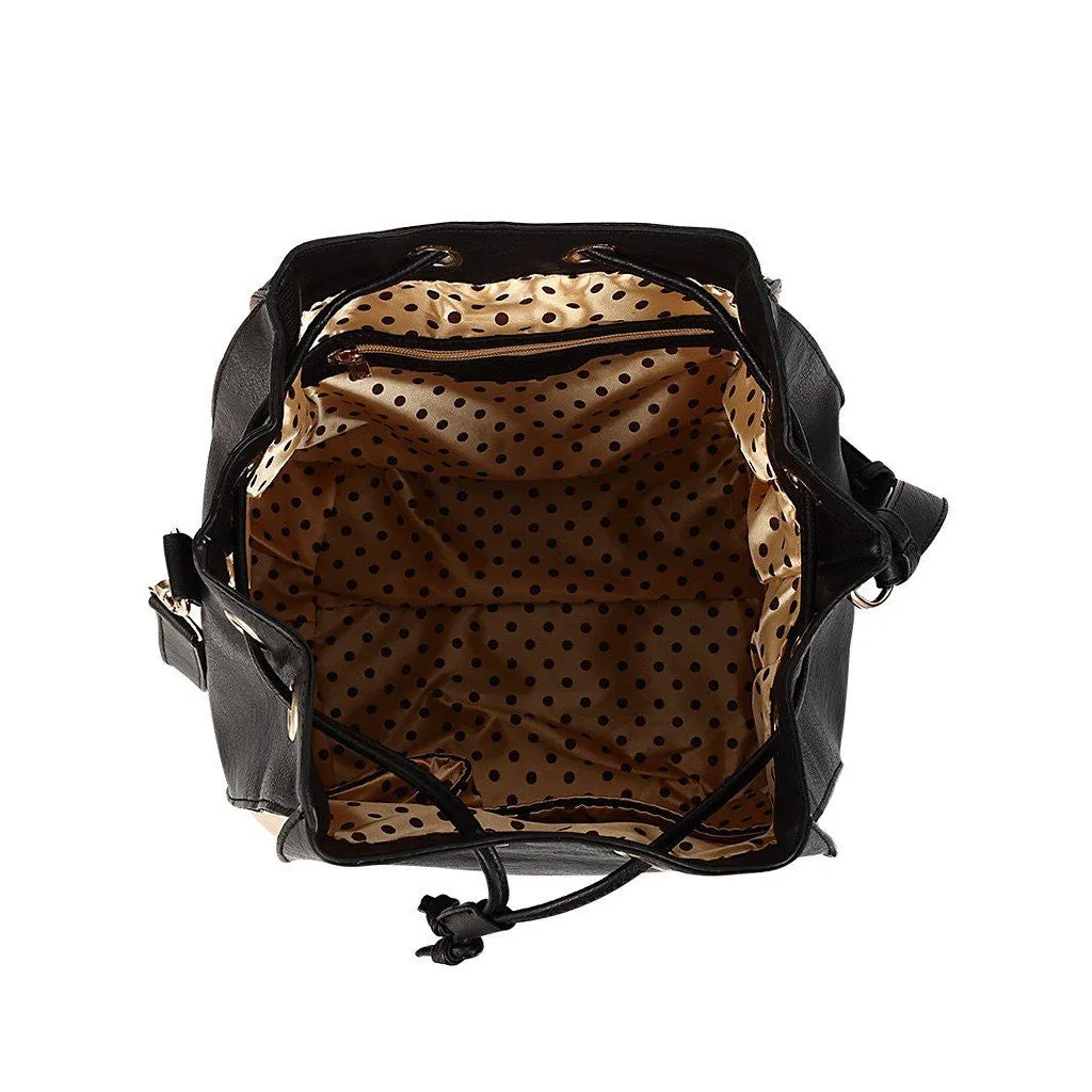 Melie Bianco | Drawstring Purse Black
