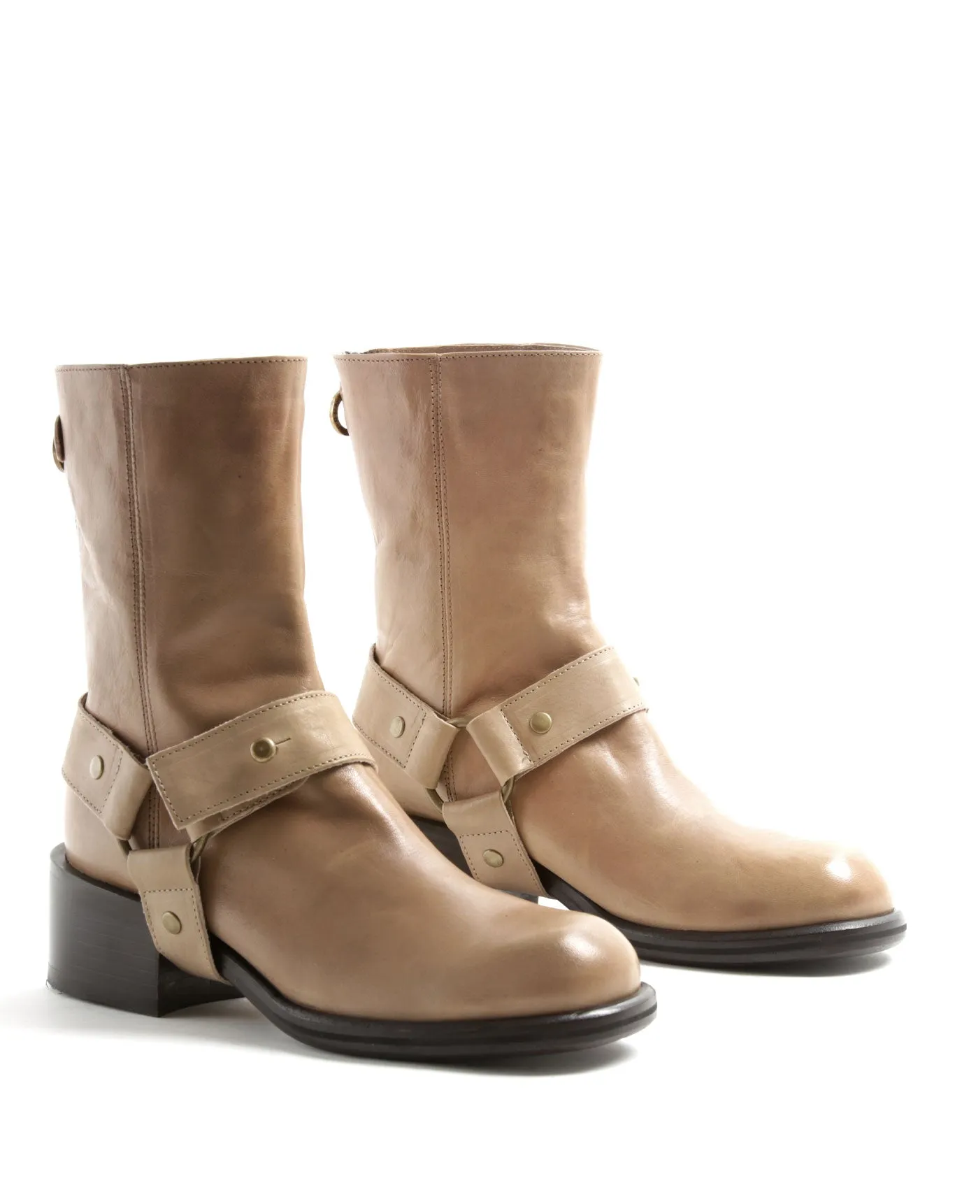 MENNY  Sand Leather Boots