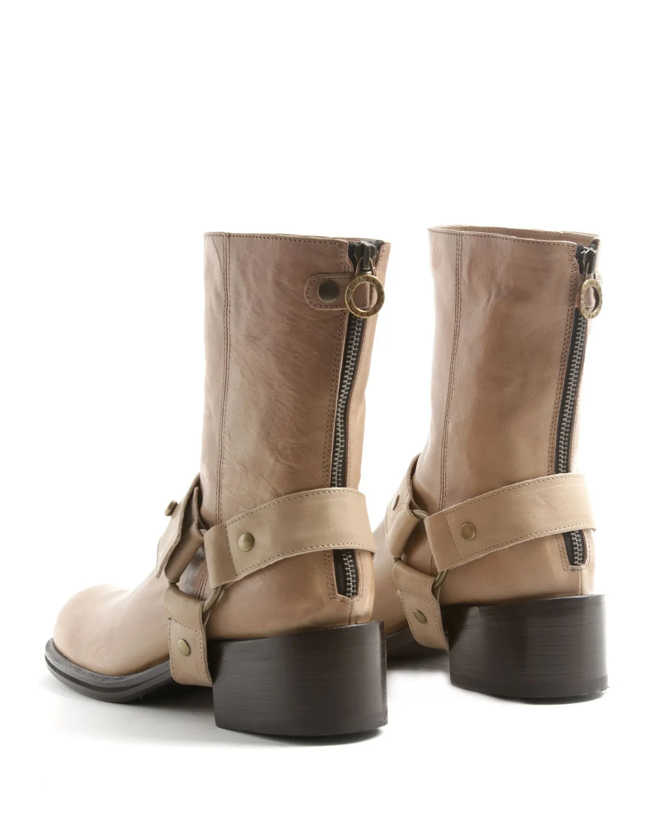 MENNY  Sand Leather Boots