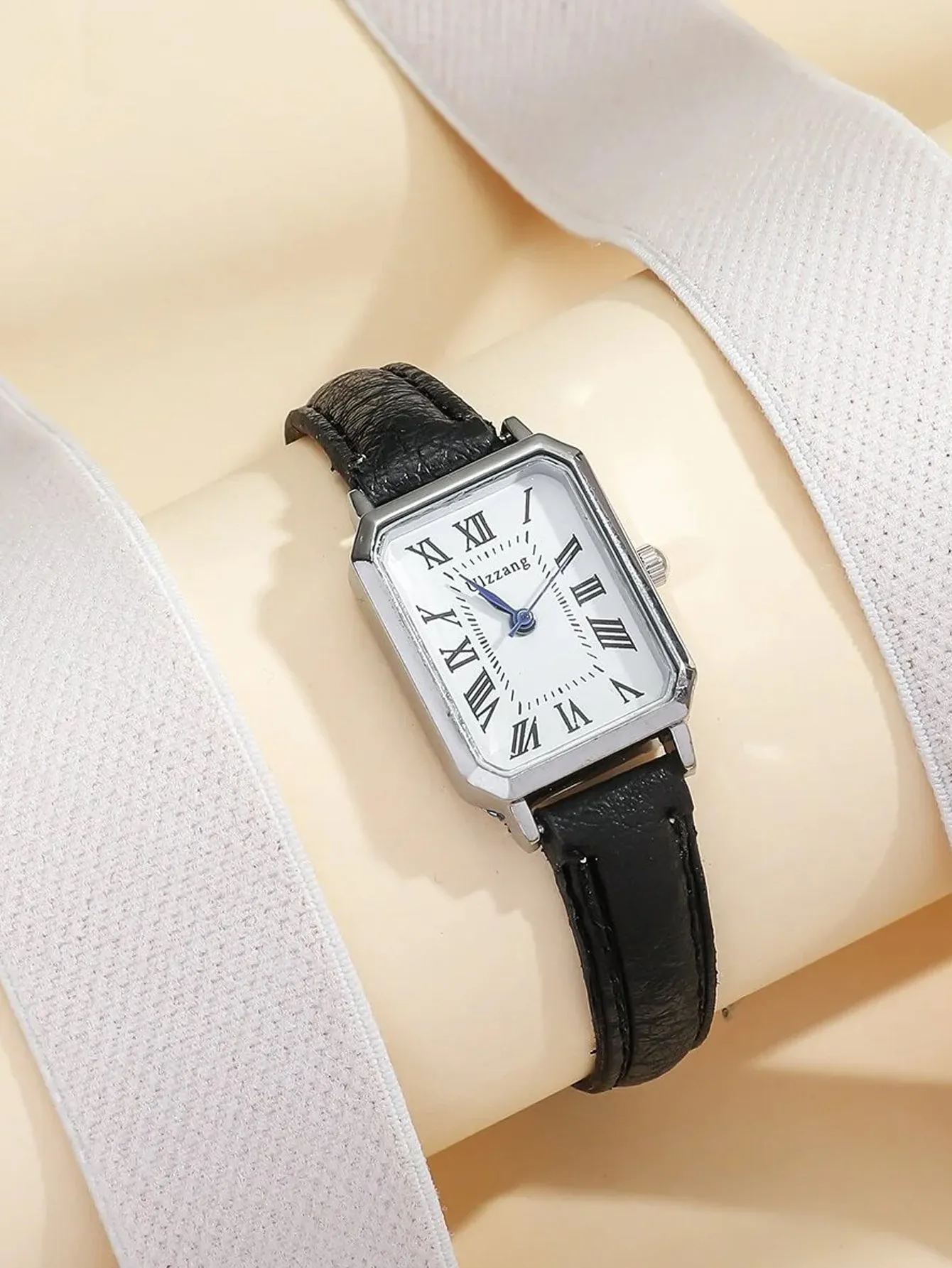 Minimalist Rectangle Pu Leather Strap Watch