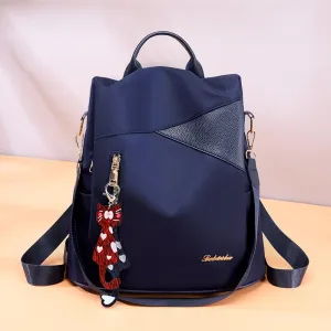 Minimalist Style Waterproof Gold-Tone Hardware Anti-Theft Backpack Two-Way To Carry