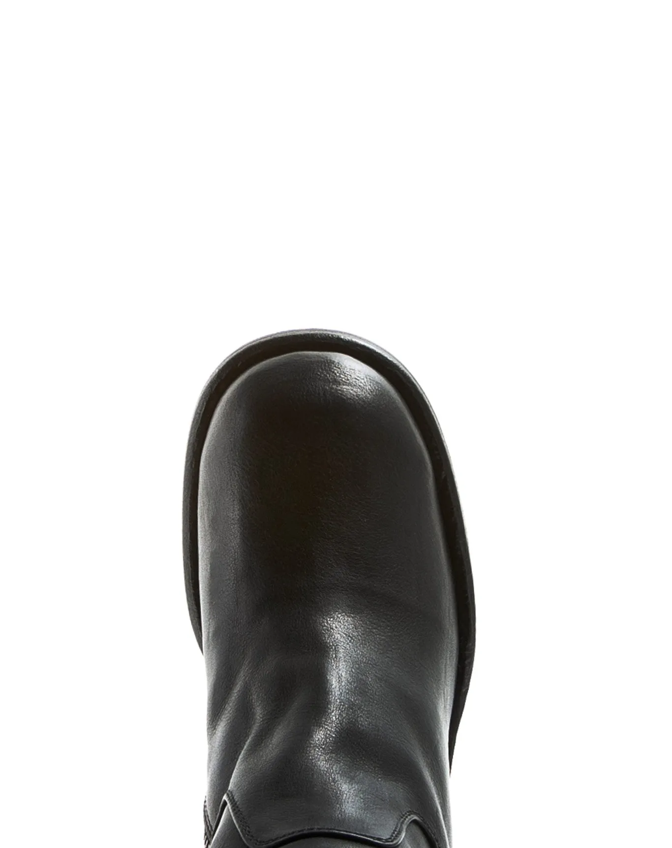 MINK Black Leather Tall Boots