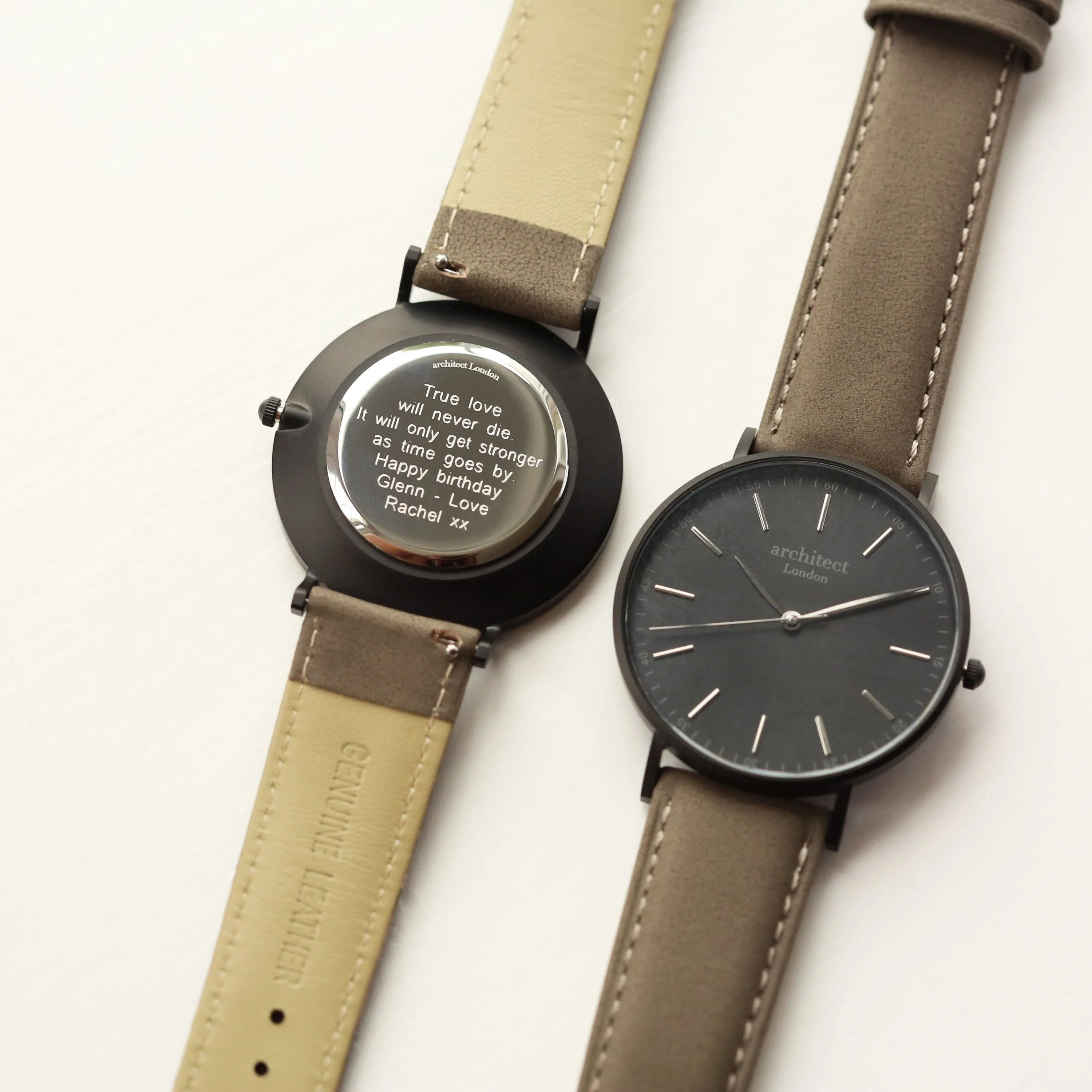 Modern Font Engraving - Men's Minimalist Watch