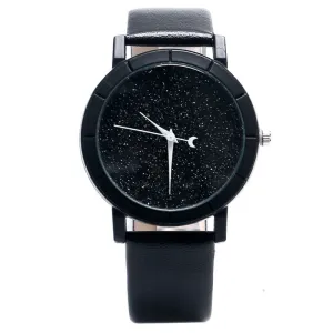 Moon Stars Design Analog Watch For Women