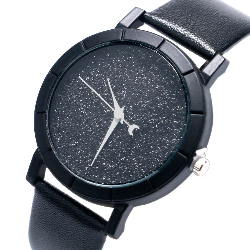 Moon Stars Design Analog Watch For Women