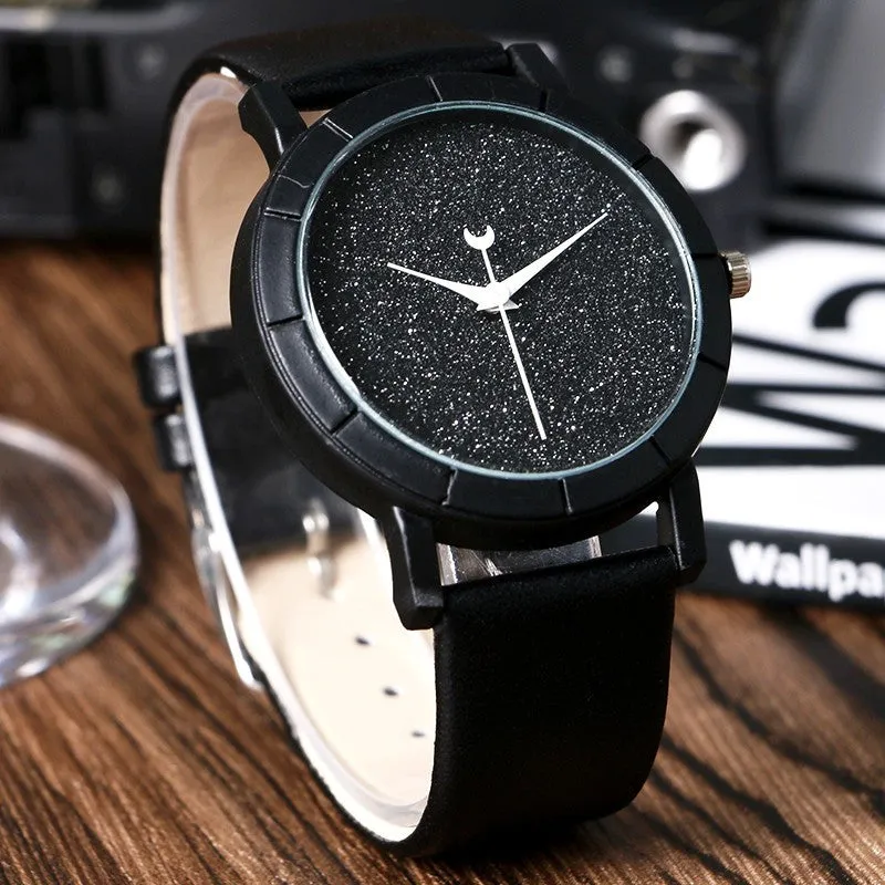 Moon Stars Design Analog Watch For Women