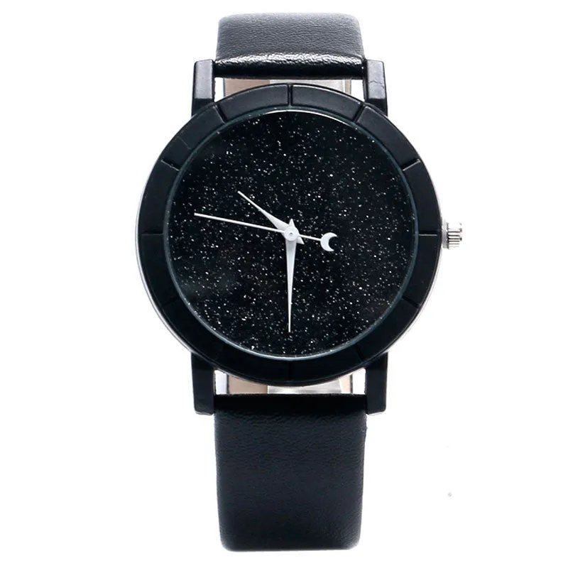 Moon Stars Design Analog Watch For Women