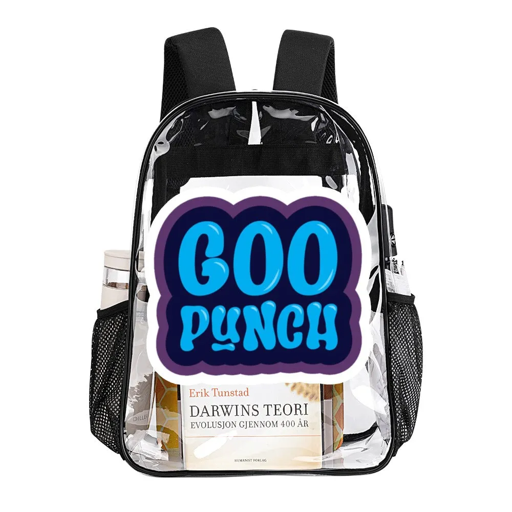My Brother And Me "GOO PUNCH" Transparent Backpack 17 inch