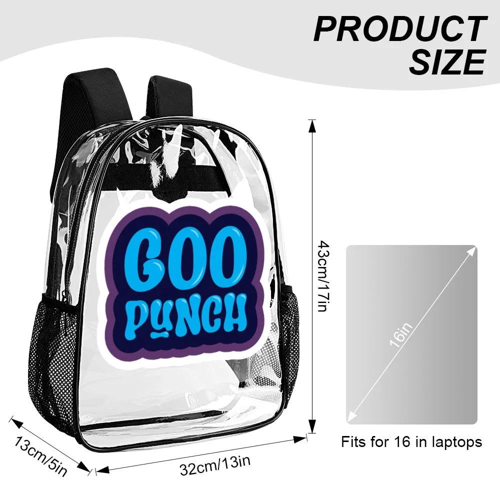 My Brother And Me "GOO PUNCH" Transparent Backpack 17 inch