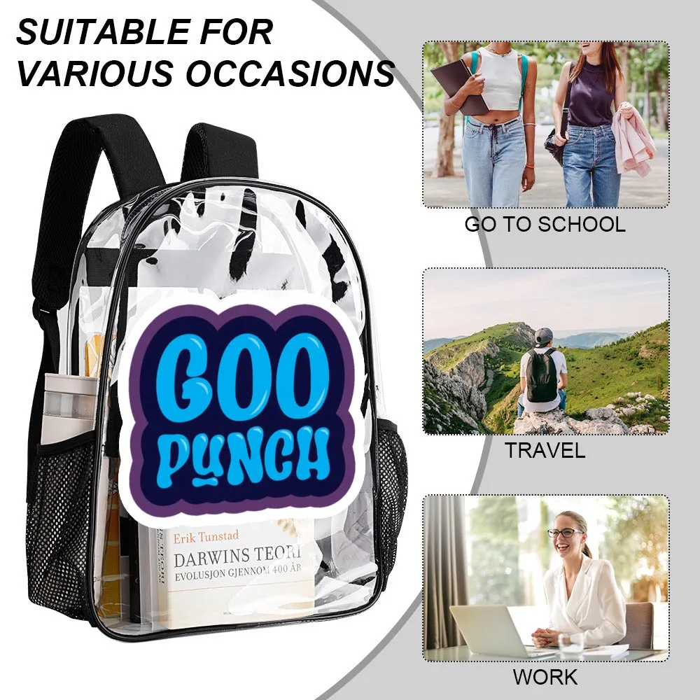 My Brother And Me "GOO PUNCH" Transparent Backpack 17 inch