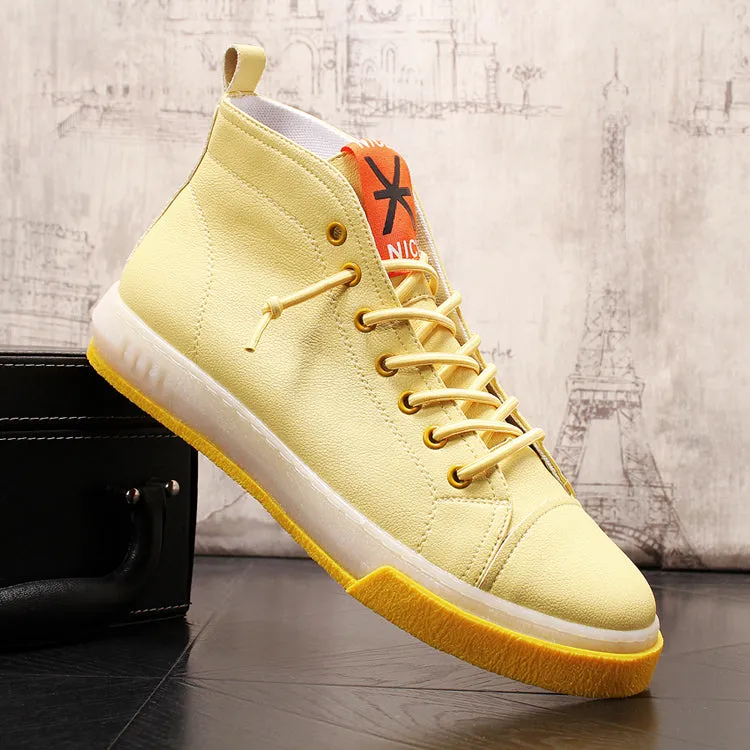 New Arrival Men Fashion Casual Shoes Summer Air Mesh High Top Canvas Shoes Male Breathable Youth Trending Sneakers
