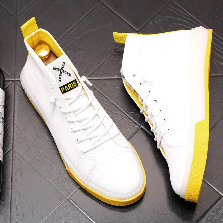 New Arrival Men Fashion Casual Shoes Summer Air Mesh High Top Canvas Shoes Male Breathable Youth Trending Sneakers