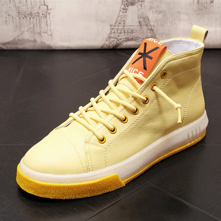 New Arrival Men Fashion Casual Shoes Summer Air Mesh High Top Canvas Shoes Male Breathable Youth Trending Sneakers