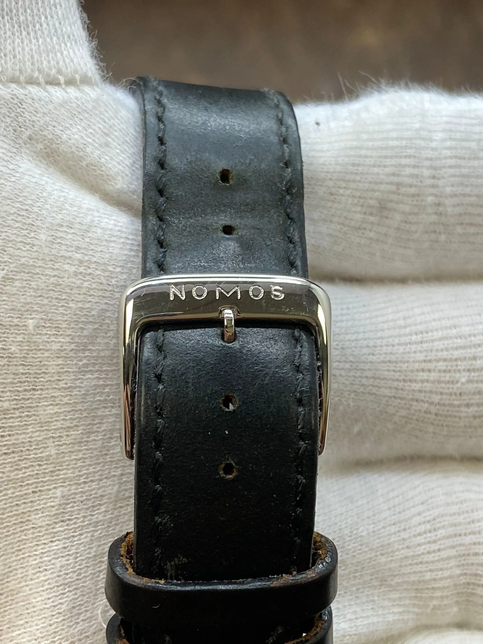 Nomos Tangente Date Power Reserve TNIG1W2RD Ivory Dial Hand Wind Watch