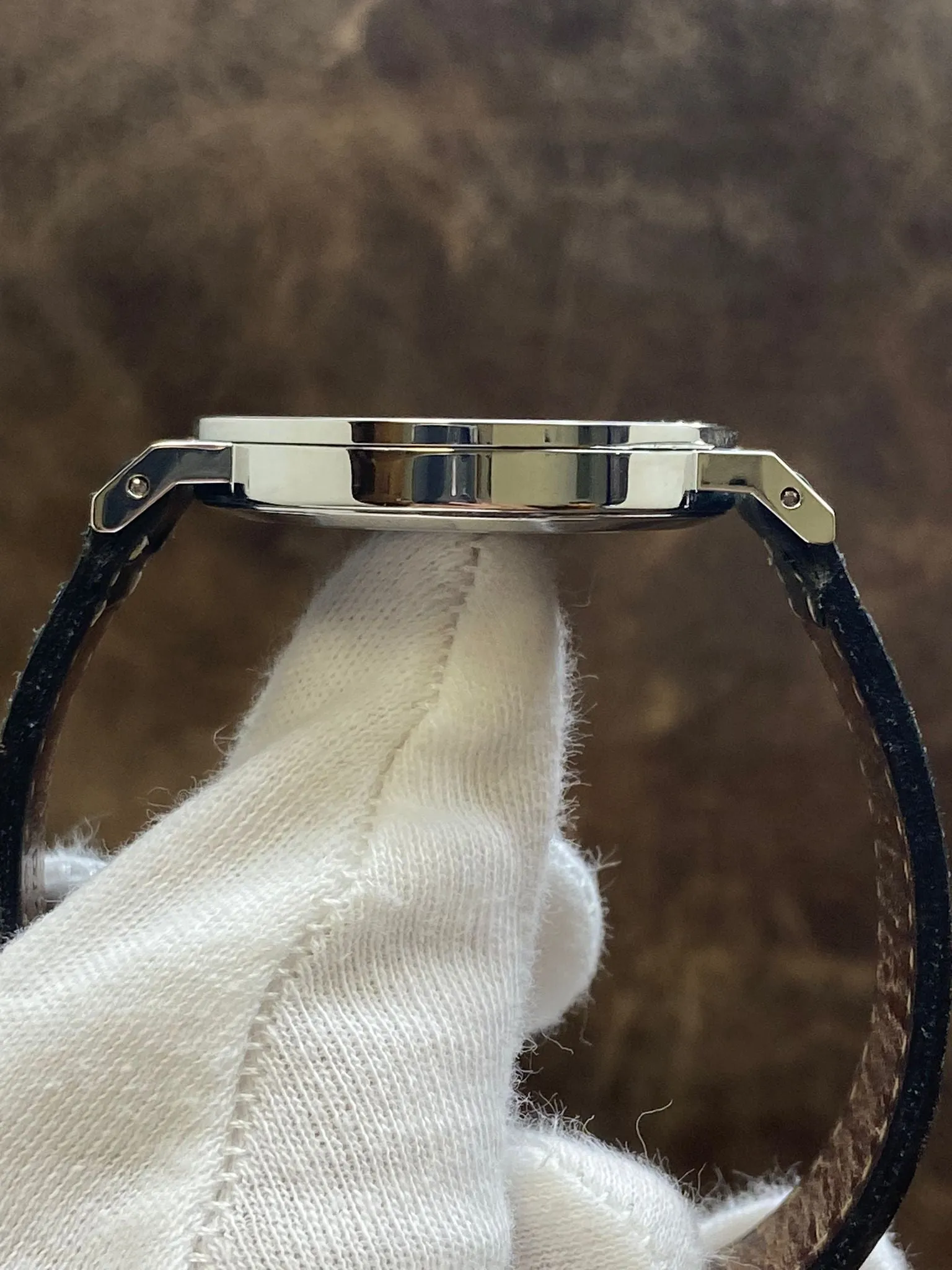 Nomos Tangente Date Power Reserve TNIG1W2RD Ivory Dial Hand Wind Watch