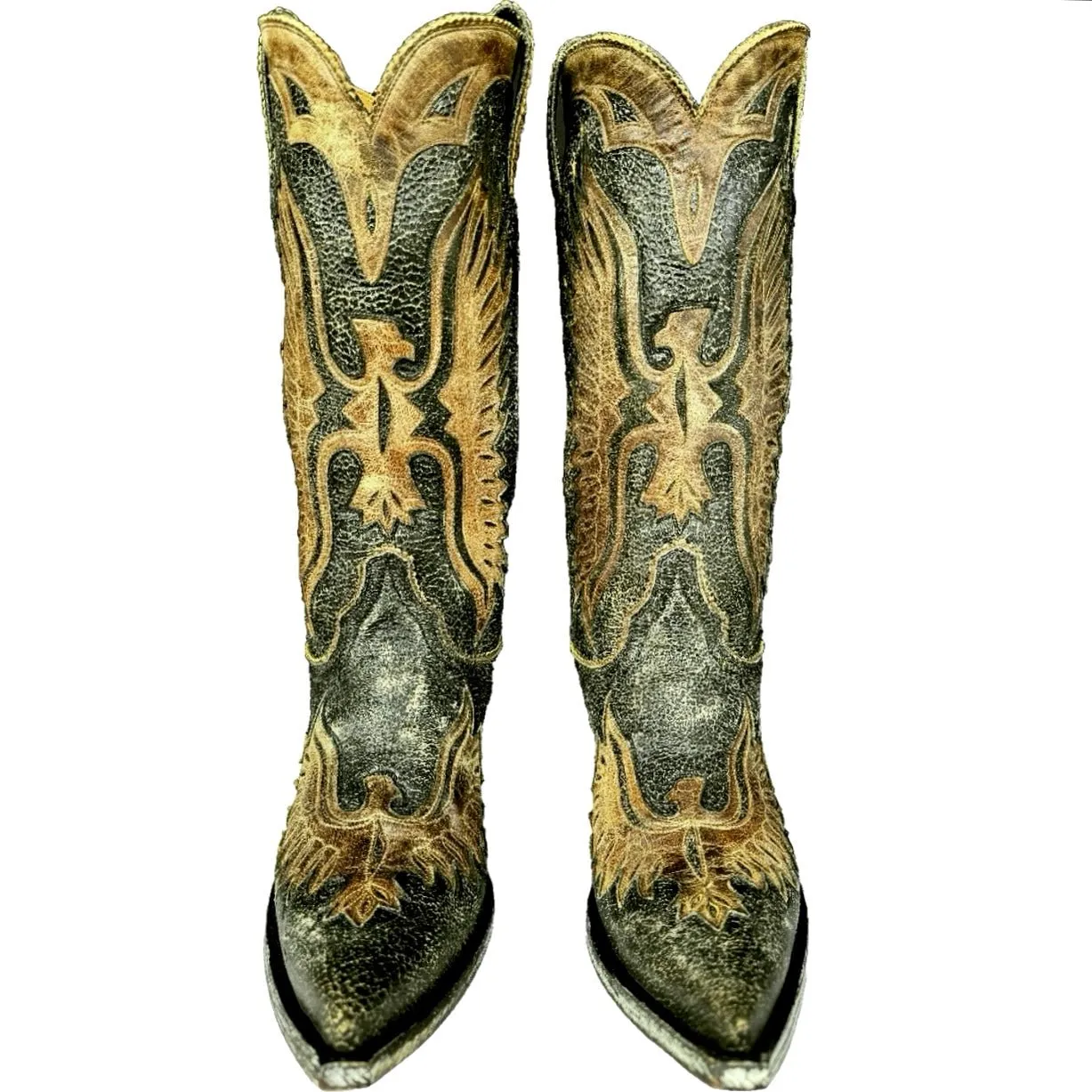 OLD GRINGO BOOT STAR Elvis Eagle Tall Black Brown Cowgirl Cowboy Western Boots