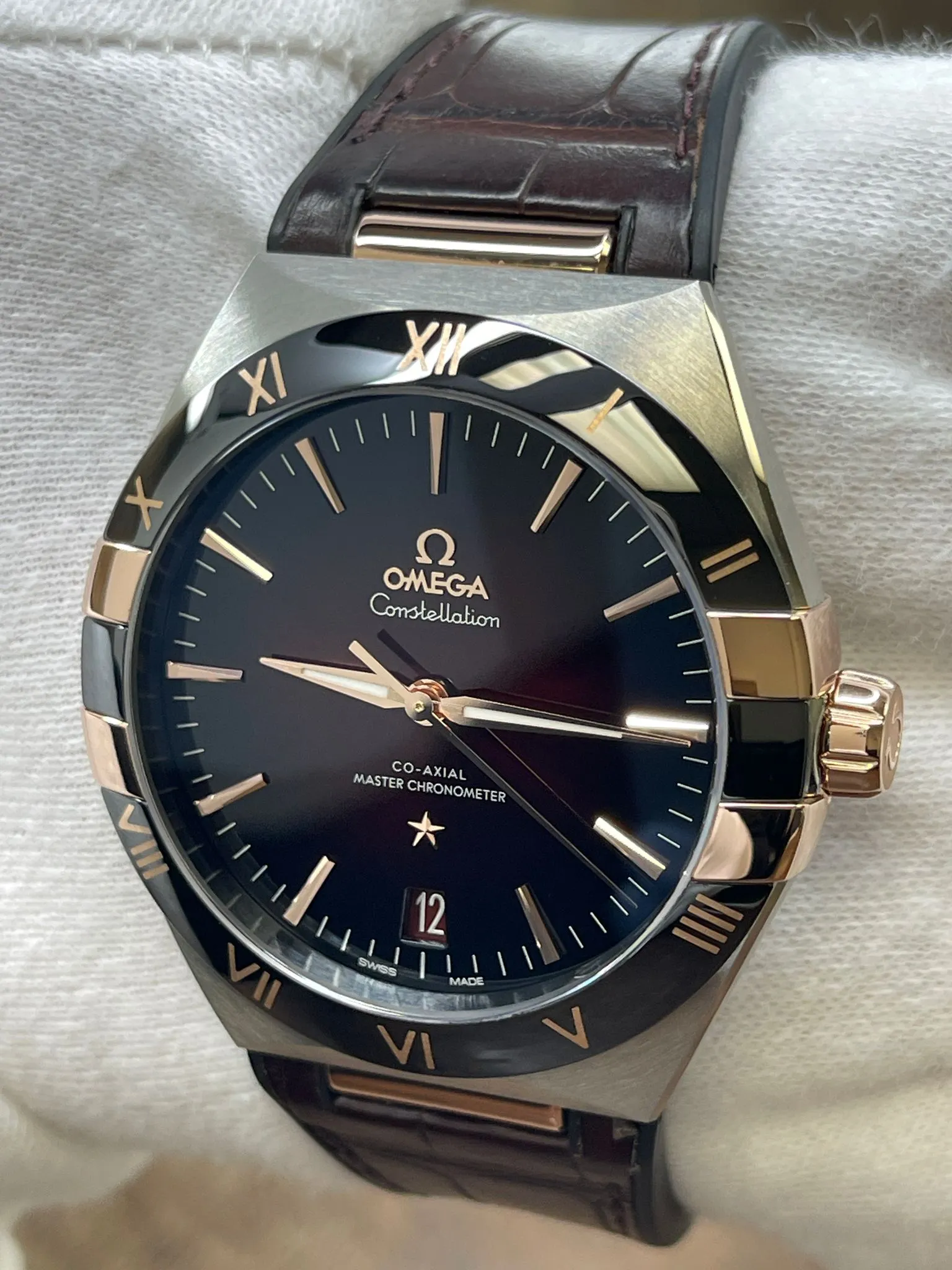 Omega Constellation 41mm 131.23.41.21.11.001 Burgundy Dial Automatic Men's Watch