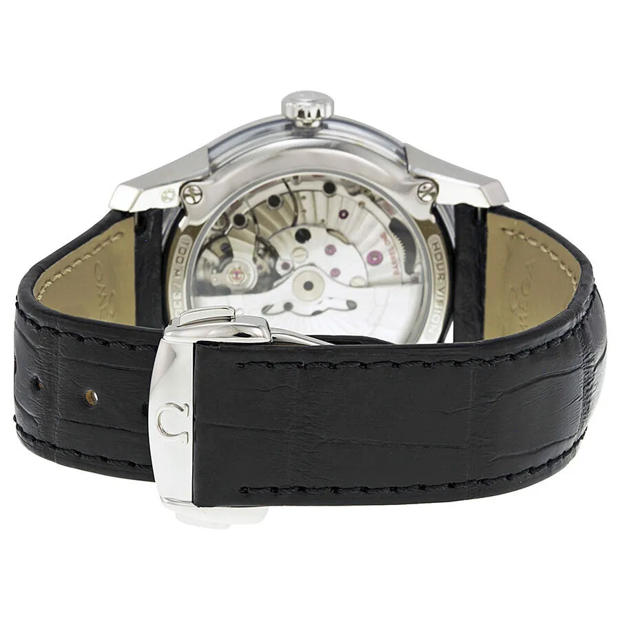 Omega De Ville Hour Vision Silver Dial Black Leather Men's Watch 43133412102001 431.33.41.21.02.001