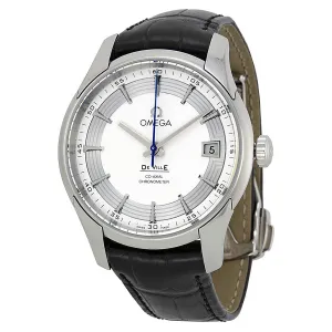 Omega De Ville Hour Vision Silver Dial Black Leather Men's Watch 43133412102001 431.33.41.21.02.001