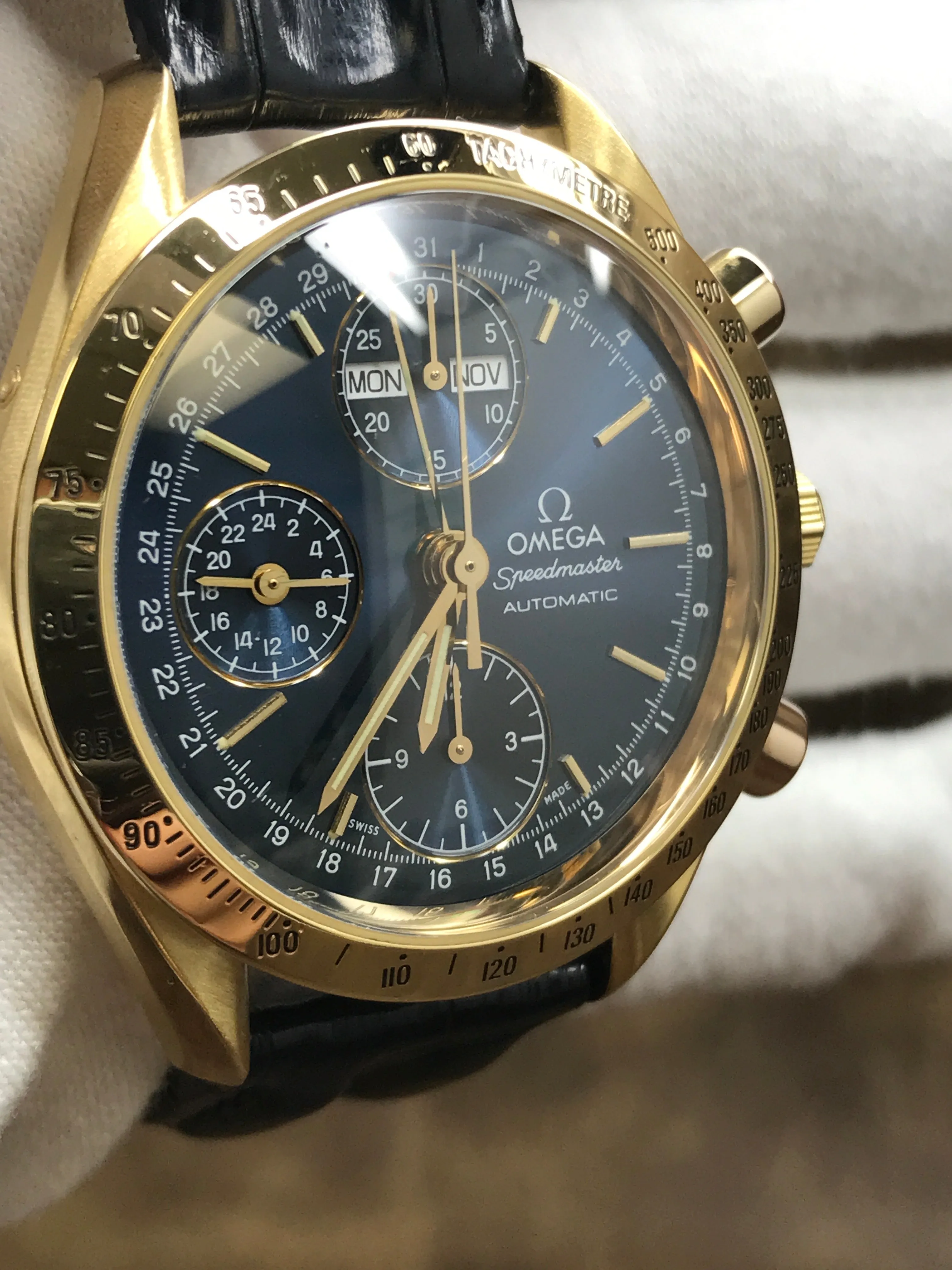 Omega Speedmaster Day Date 3621.80.00 Dark Blue Dial Automatic Watch