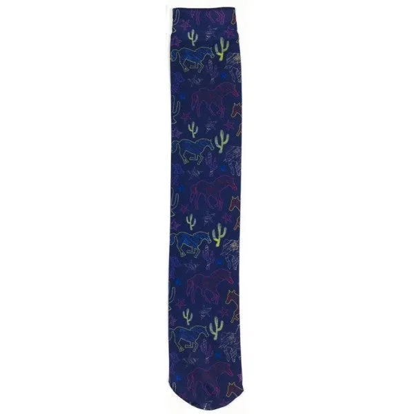 Ovation Ladies Zocks Boot Socks-Cacti Horse