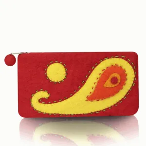 Paisley Stitched Design Pencil Case