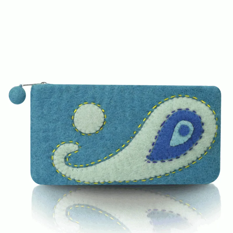 Paisley Stitched Design Pencil Case