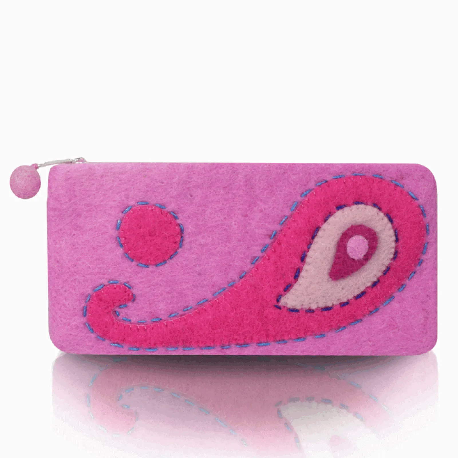 Paisley Stitched Design Pencil Case