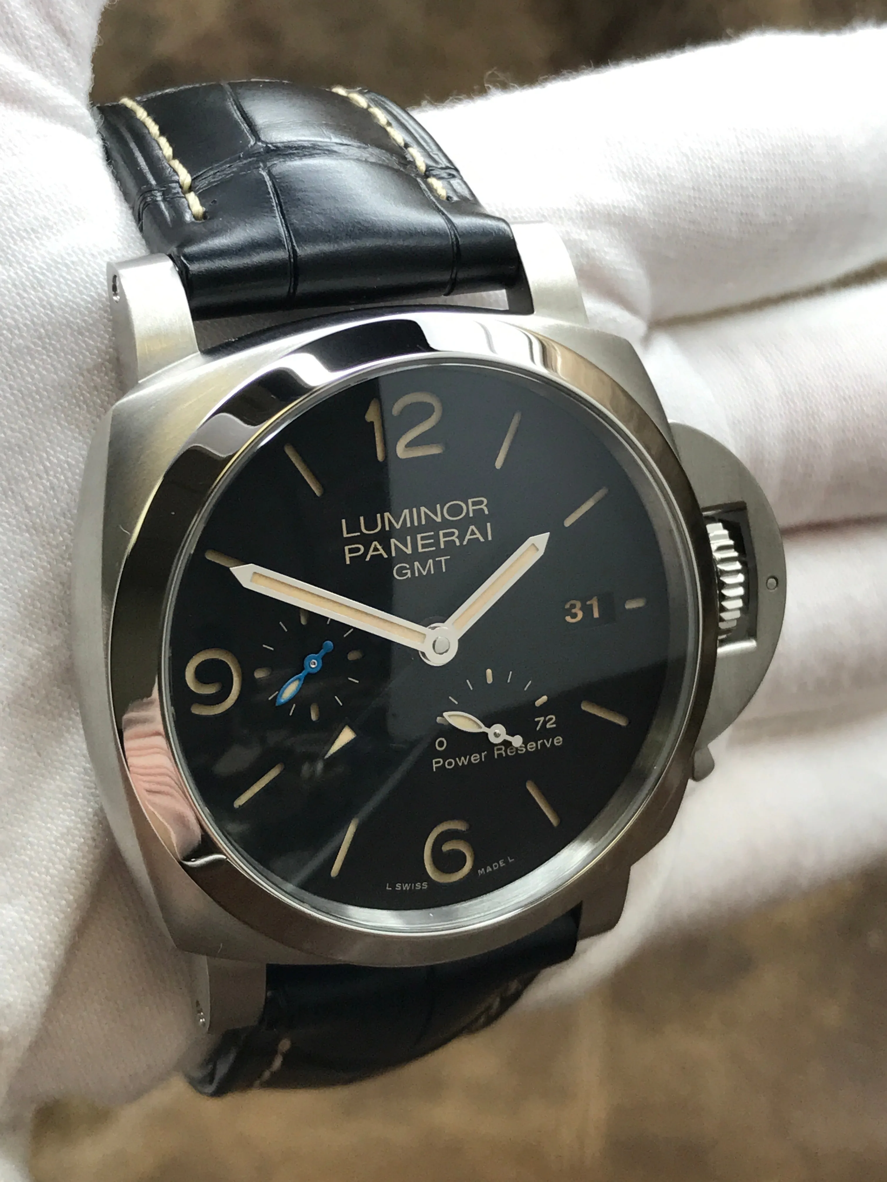 Panerai Luminor 1950 GMT PAM01321 Black Dial Automatic Men's Watch