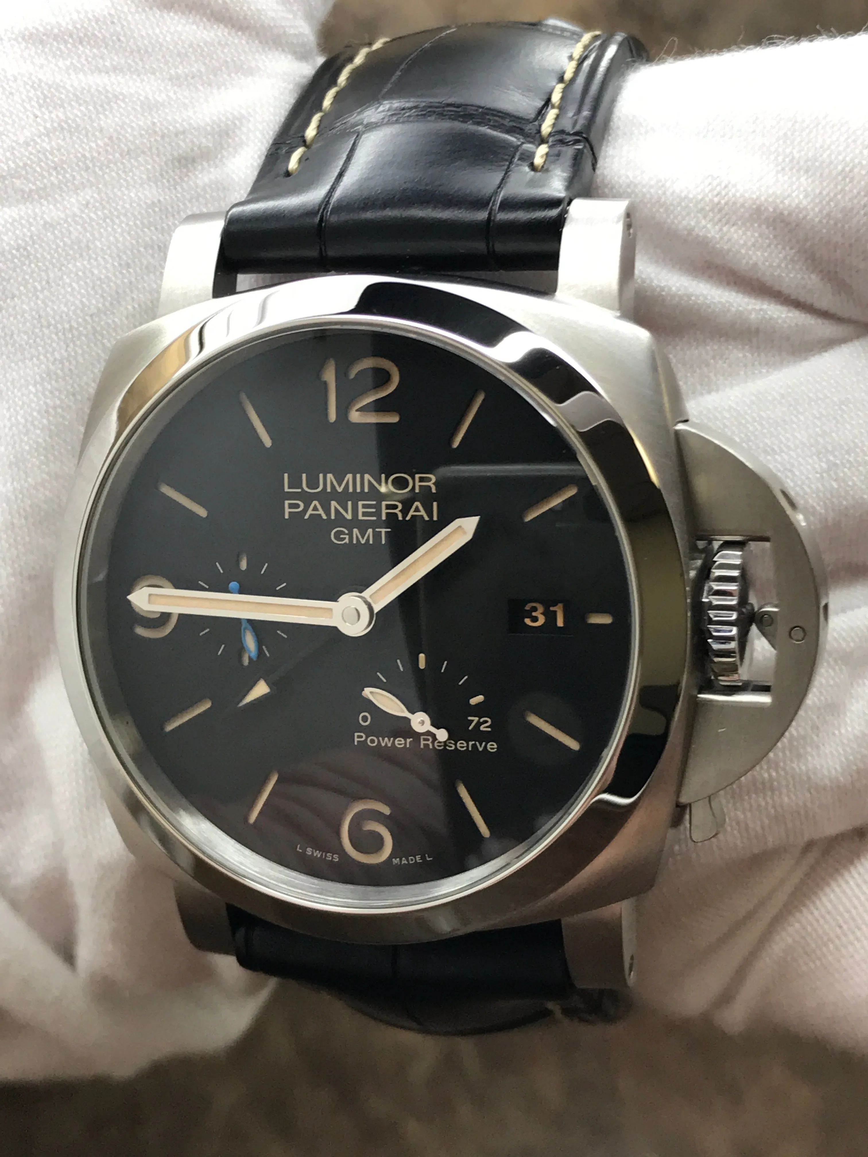 Panerai Luminor 1950 GMT PAM01321 Black Dial Automatic Men's Watch