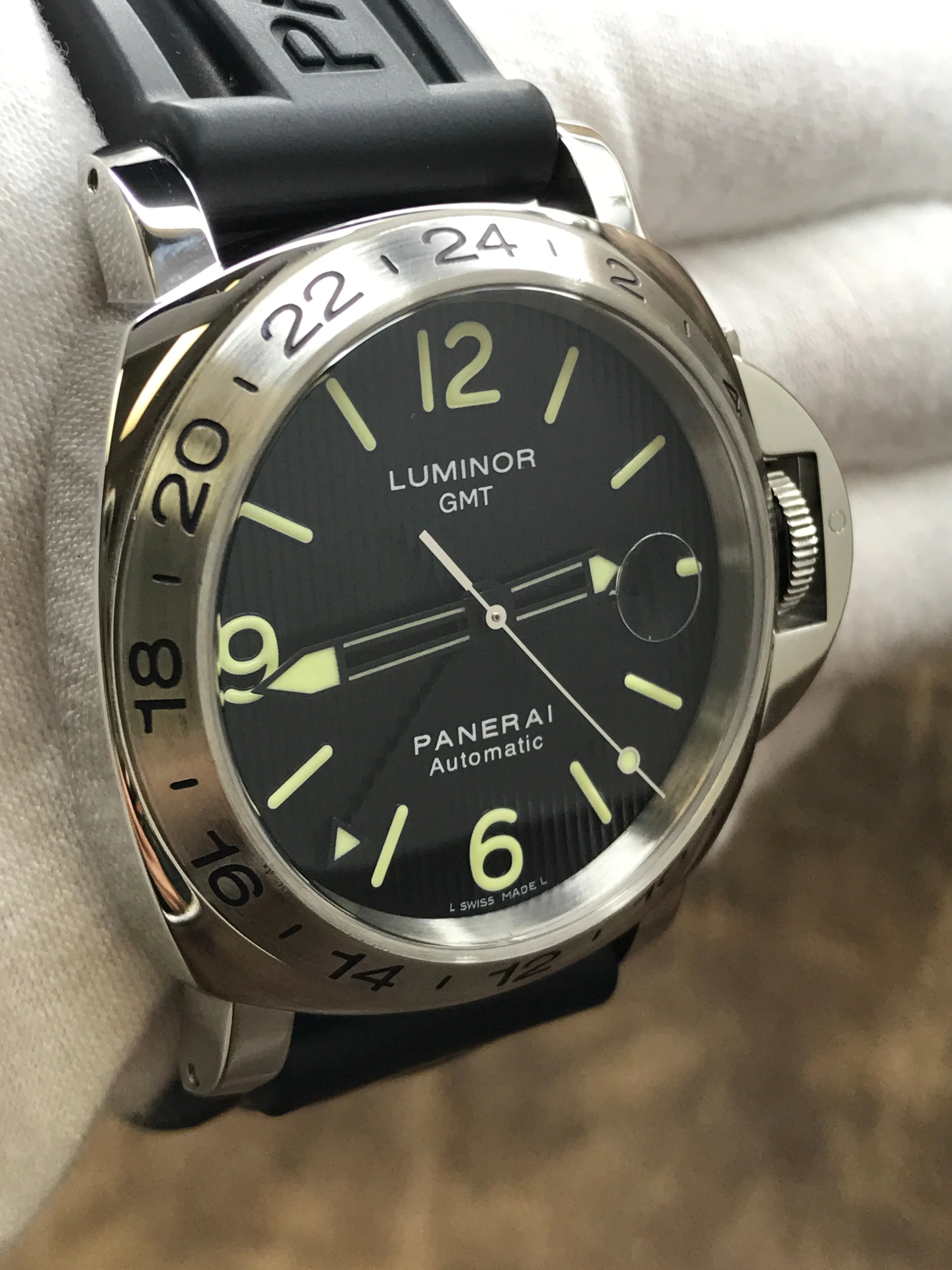 Panerai Luminor GMT Limited Edition B&P PAM00029 Black Tuxedo Dial Automatic Men's Watch
