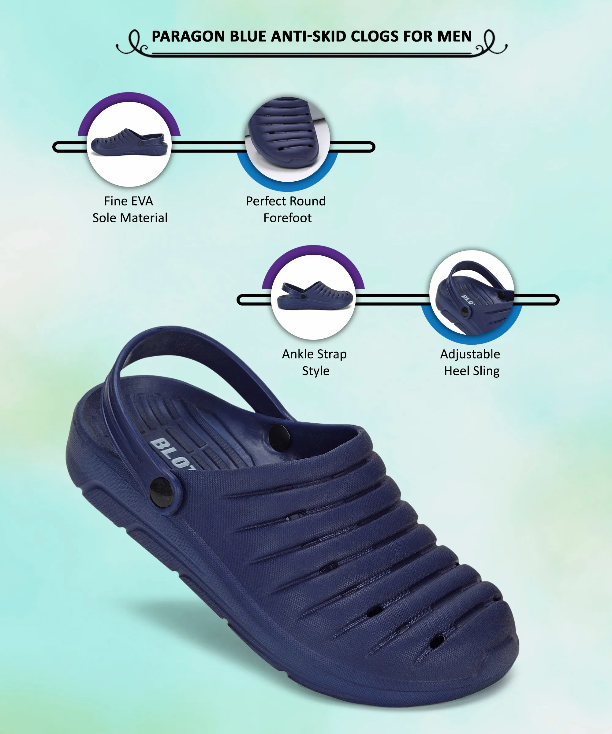 Paragon Blot K10911G Men Casual Clogs | Stylish,Durable | Casual & Comfortable | For Everyday Use