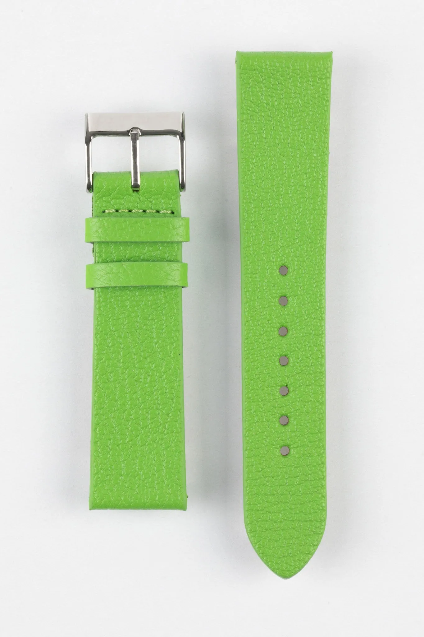 Pebro BILLY Genuine Goatskin Leather Watch Strap in APPLE GREEN