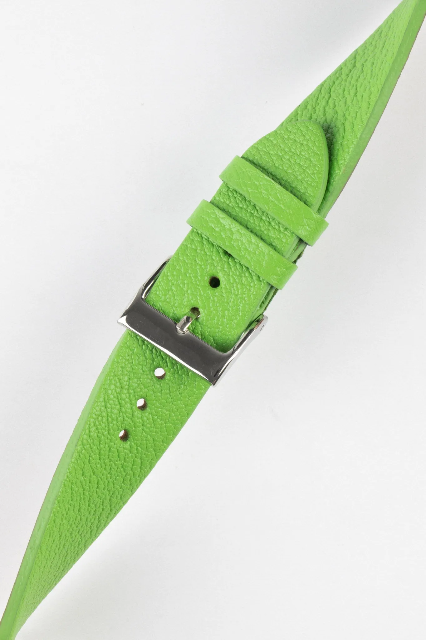 Pebro BILLY Genuine Goatskin Leather Watch Strap in APPLE GREEN