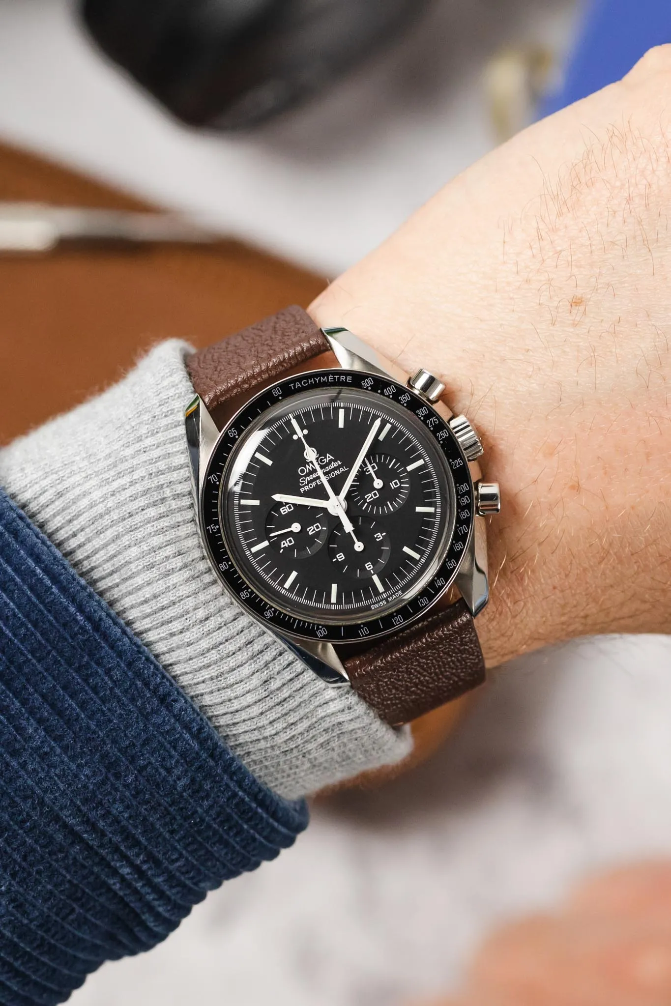 Pebro BILLY Genuine Goatskin Leather Watch Strap in DARK BROWN
