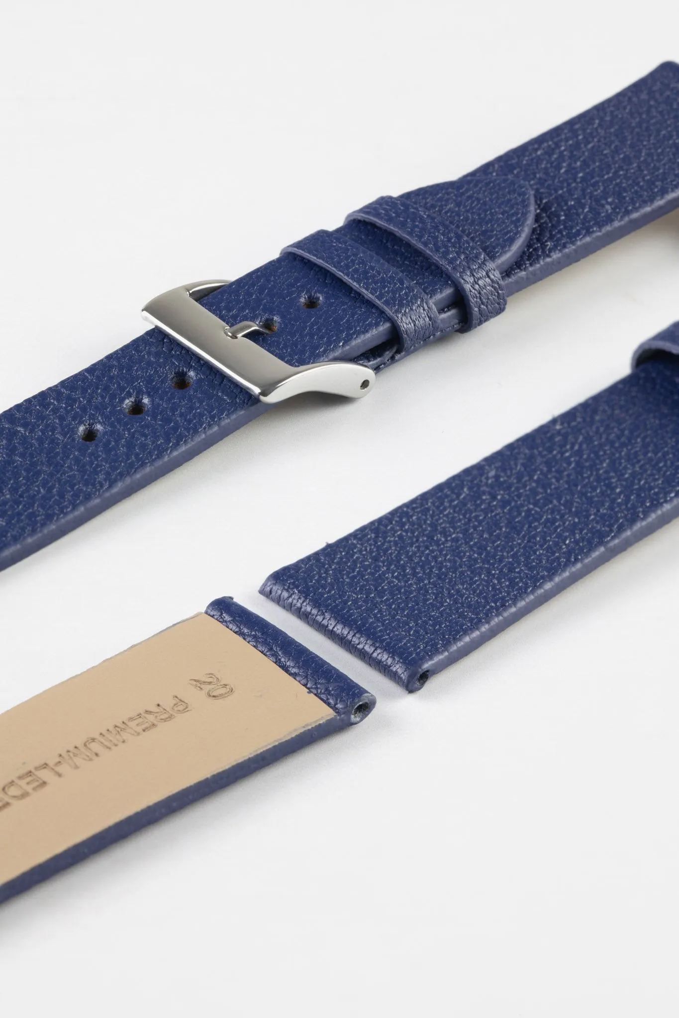 Pebro BILLY Genuine Goatskin Leather Watch Strap in NAVY BLUE