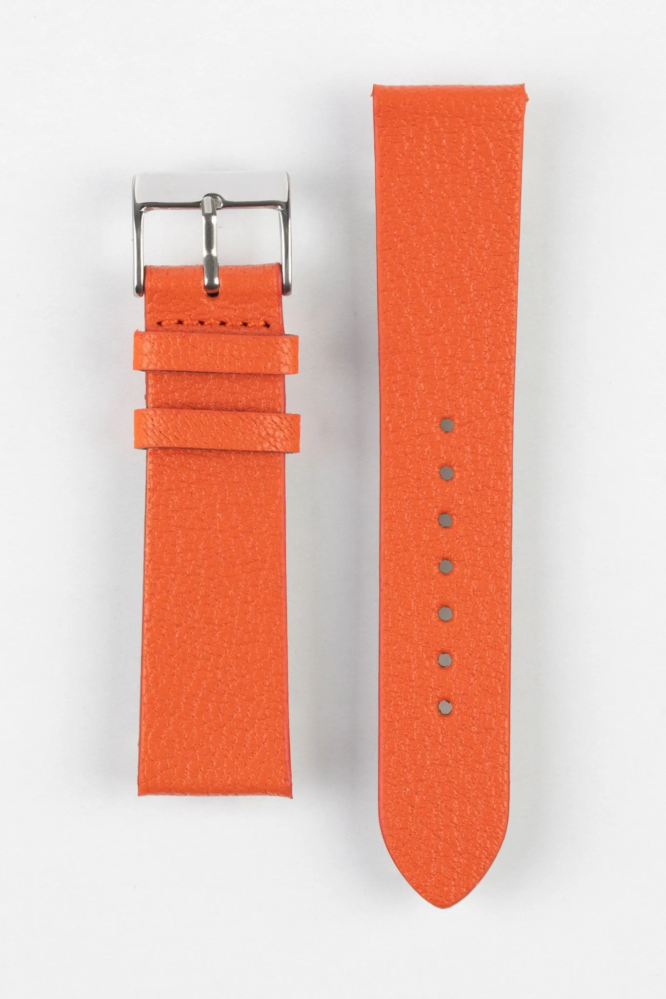 Pebro BILLY Genuine Goatskin Leather Watch Strap in ORANGE