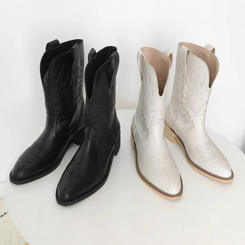 Point Toe Ladies Punk Modern Boots