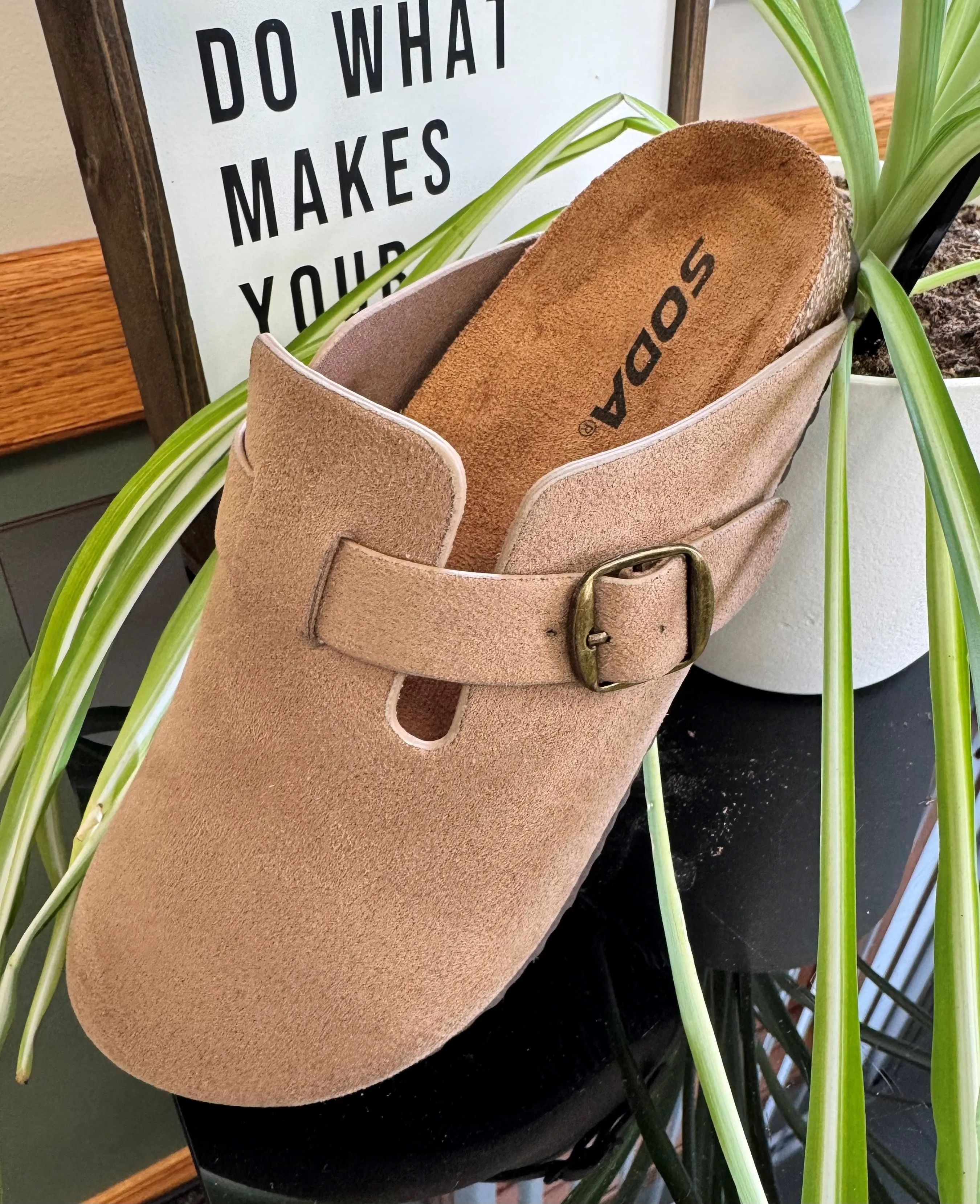 Regis Round Toe Clog w/ Buckle Detail