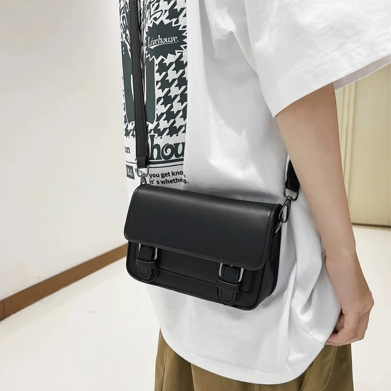 Retro Style Casual Black Single-Shoulder Bag