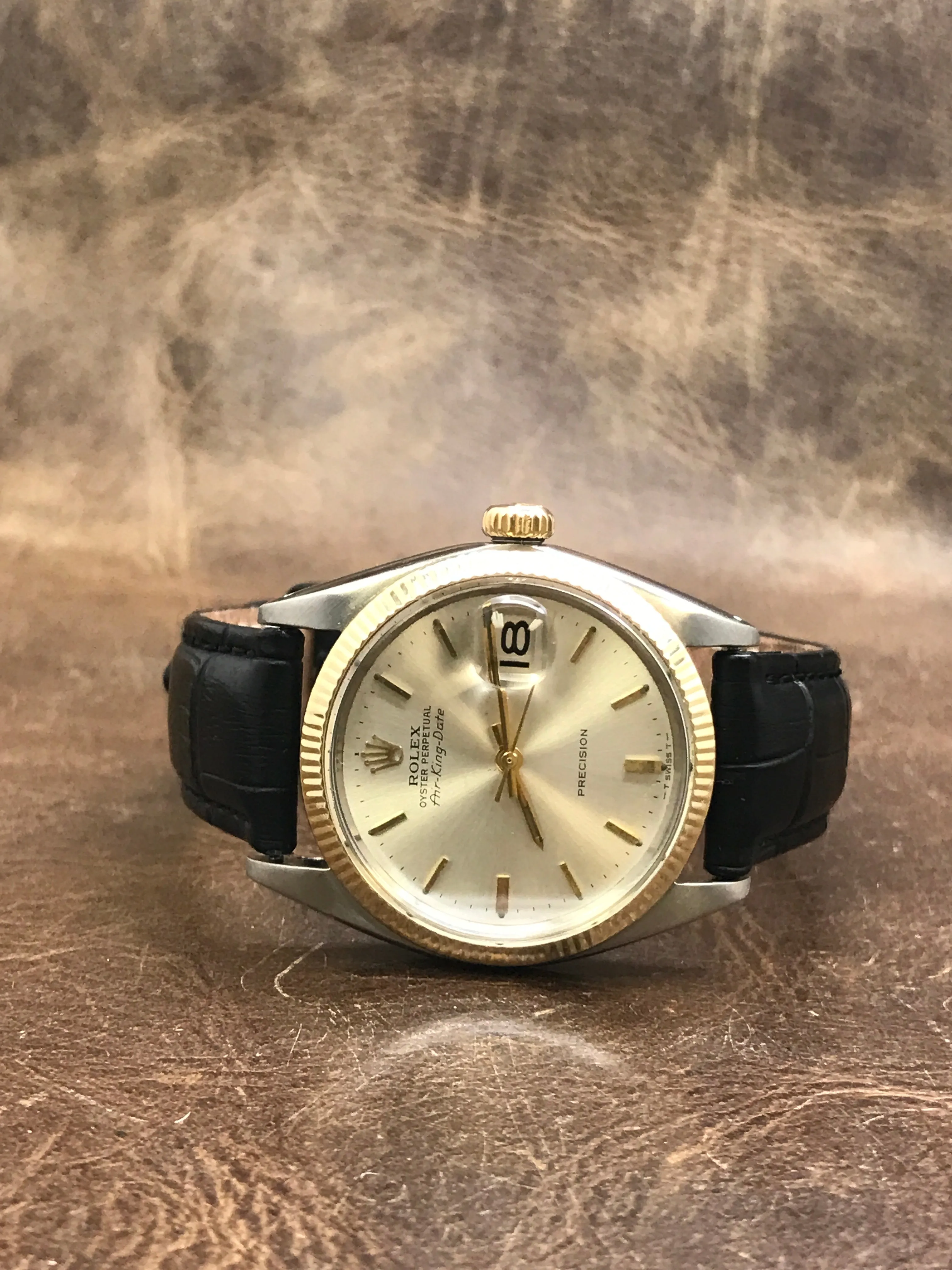 Rolex Air-King Date 5701 Champagne Dial Automatic Men's Watch